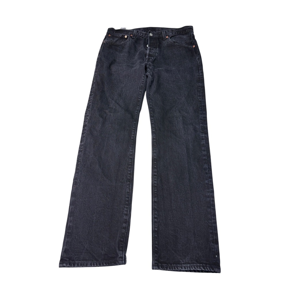 Levis Premium Big E 501 93 Straight Leg Jeans Washed Black Mens 33x32 79830-0026